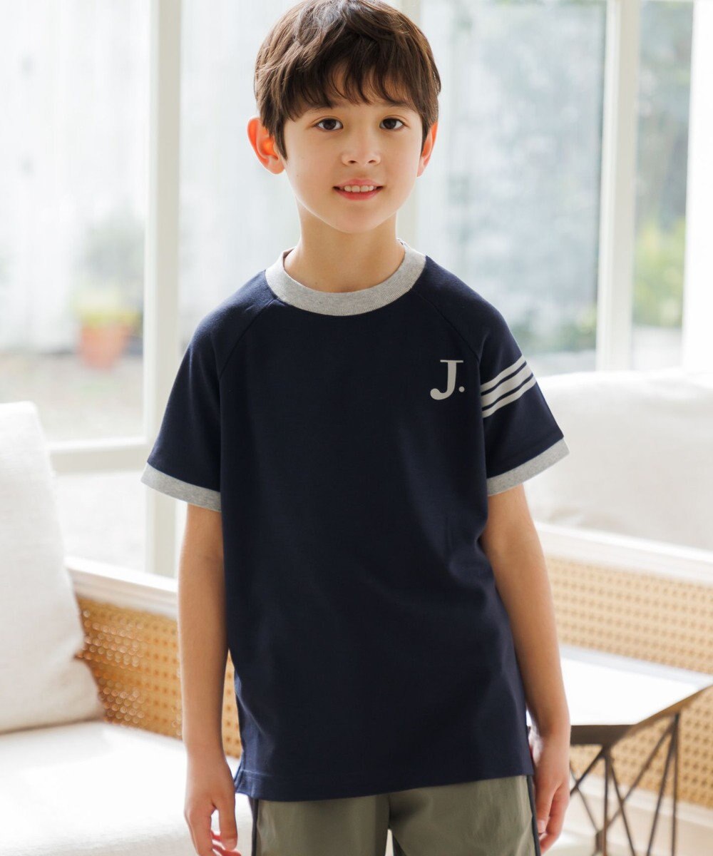 J.PRESS KIDS 【吸水速乾】【100-130cm】ポンチローマ ラグランＴシャツ 