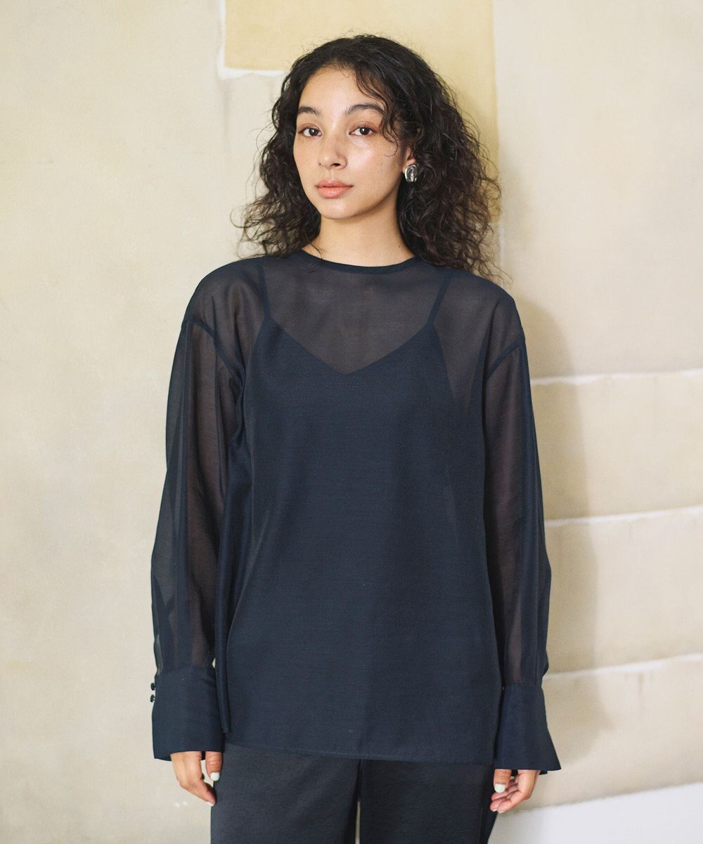 #Newans シアープルオーバーシャツ 