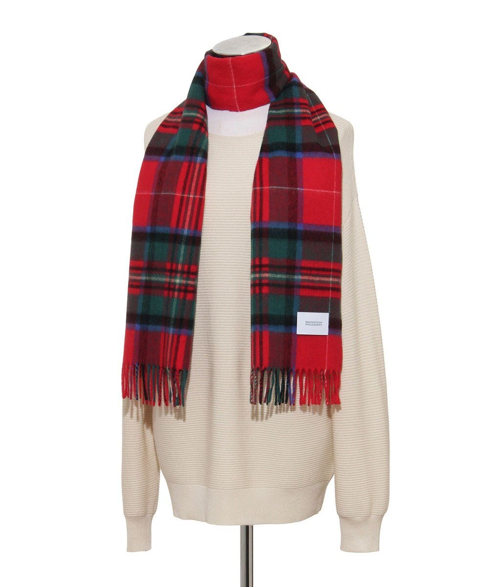 MOONBAT MACKINTOSH PHILOSOPHY(マッキントッシュ フィロソフィー）カシミヤ100％ クラシカルチェックマフラー 