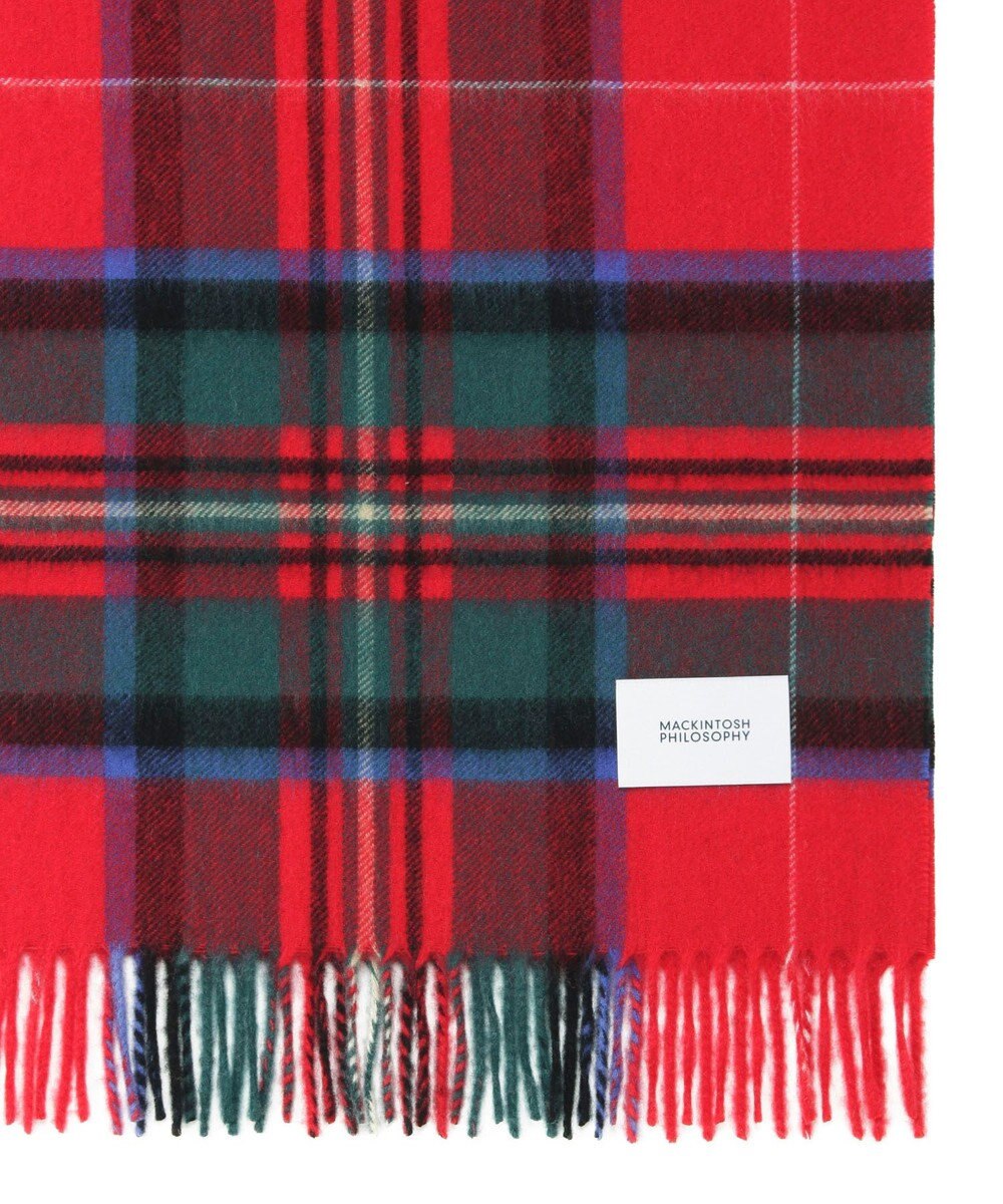 MOONBAT MACKINTOSH PHILOSOPHY(マッキントッシュ フィロソフィー）カシミヤ100％ クラシカルチェックマフラー 