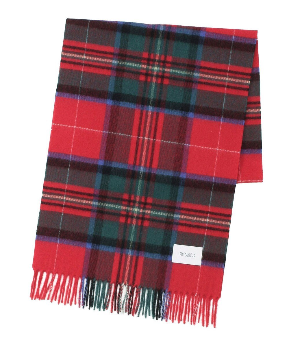 MOONBAT MACKINTOSH PHILOSOPHY(マッキントッシュ フィロソフィー）カシミヤ100％ クラシカルチェックマフラー 