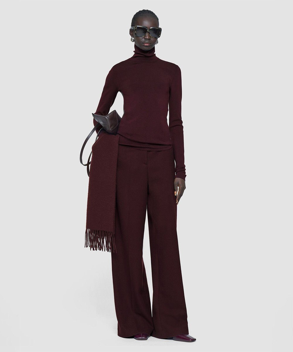 JOSEPH 【洗える】シルクストレッチハイネックトップ 