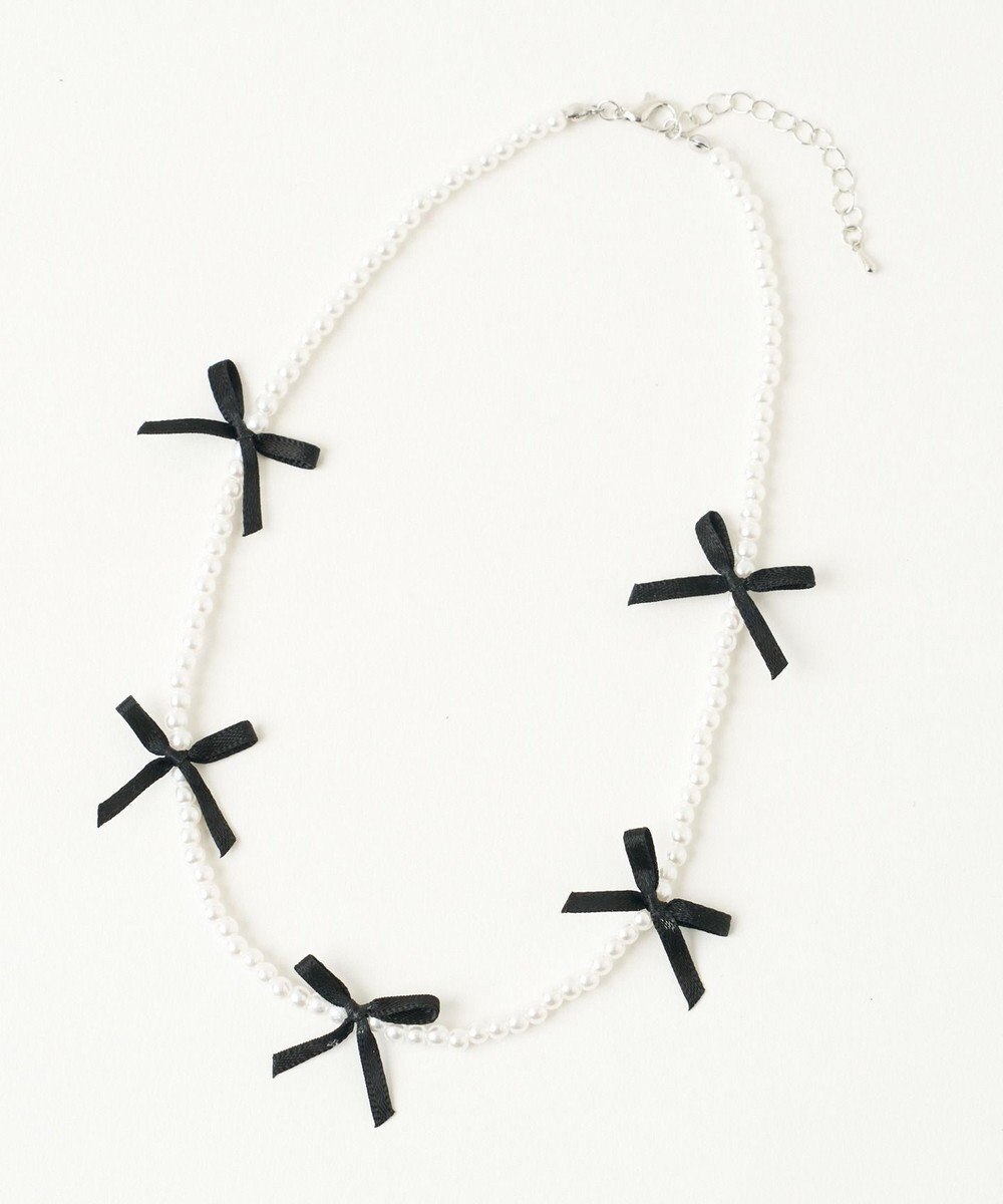 WEGO Lビーズサテンリボンネックレス 