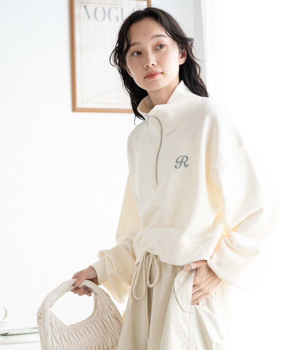 WEGO ハーフジップショートスウェット 