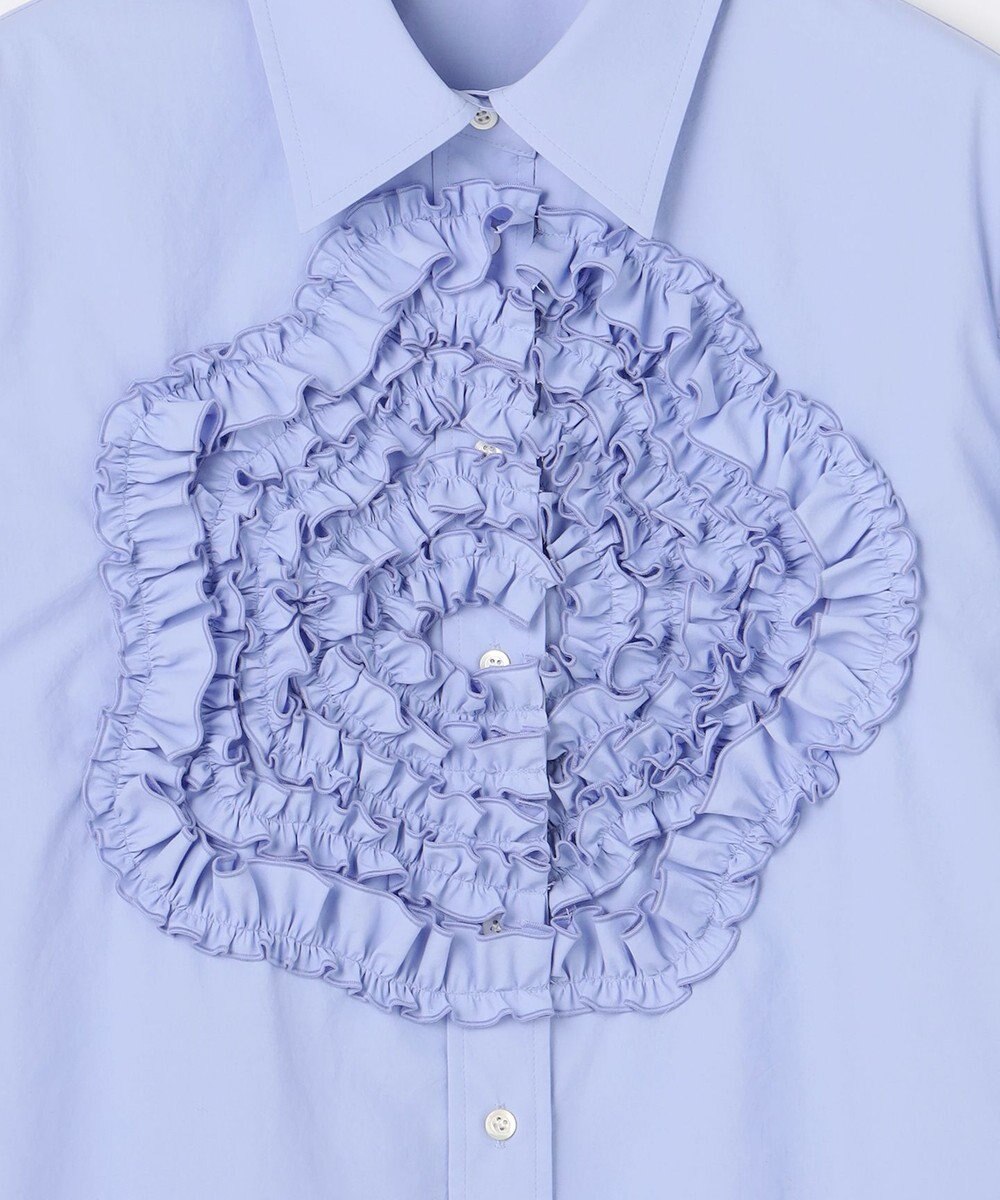 組曲 S 【組曲×setsuko sagittaire】フラワーフリルシャーティング ブラウス 