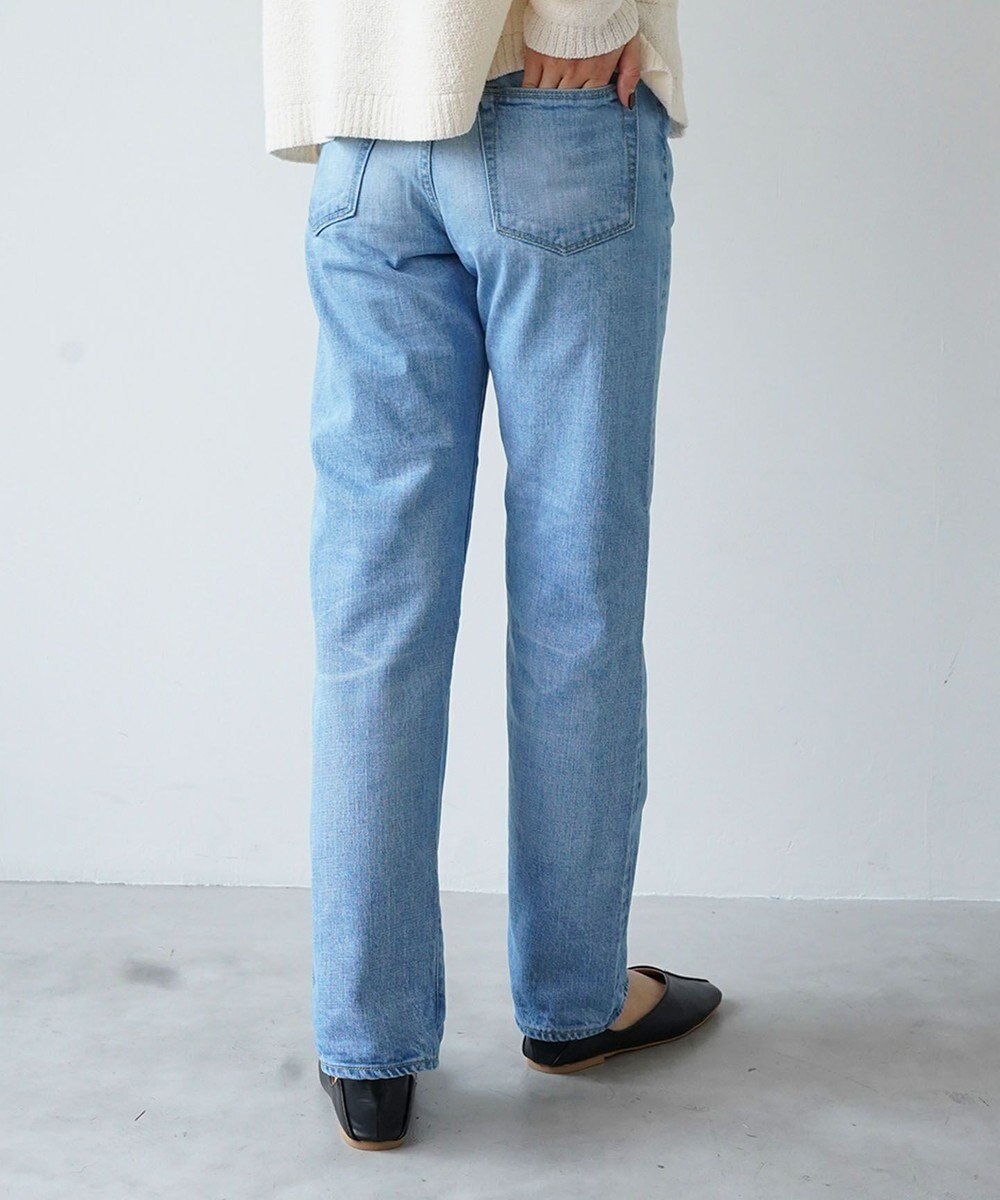 caqu modern straight レギュラーストレートデニムパンツ USED WASH 