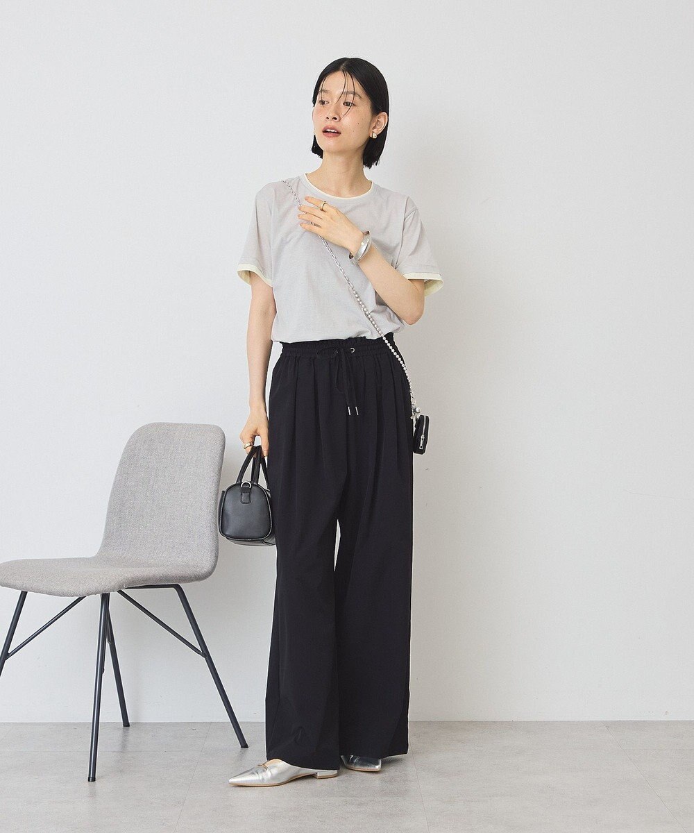AMERICAN HOLIC 配色レイヤード風シアーＴシャツ 