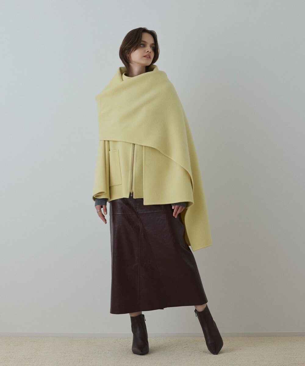 GRACE CONTINENTAL ストール付リバージップブルゾン 