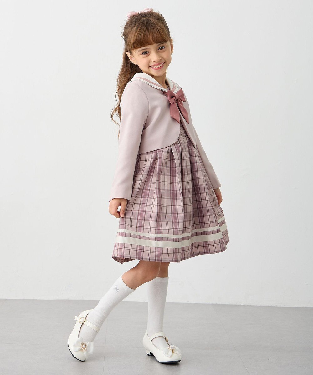 ANY KIDS 【2点セット】セーラージャケット+チェックワンピース 