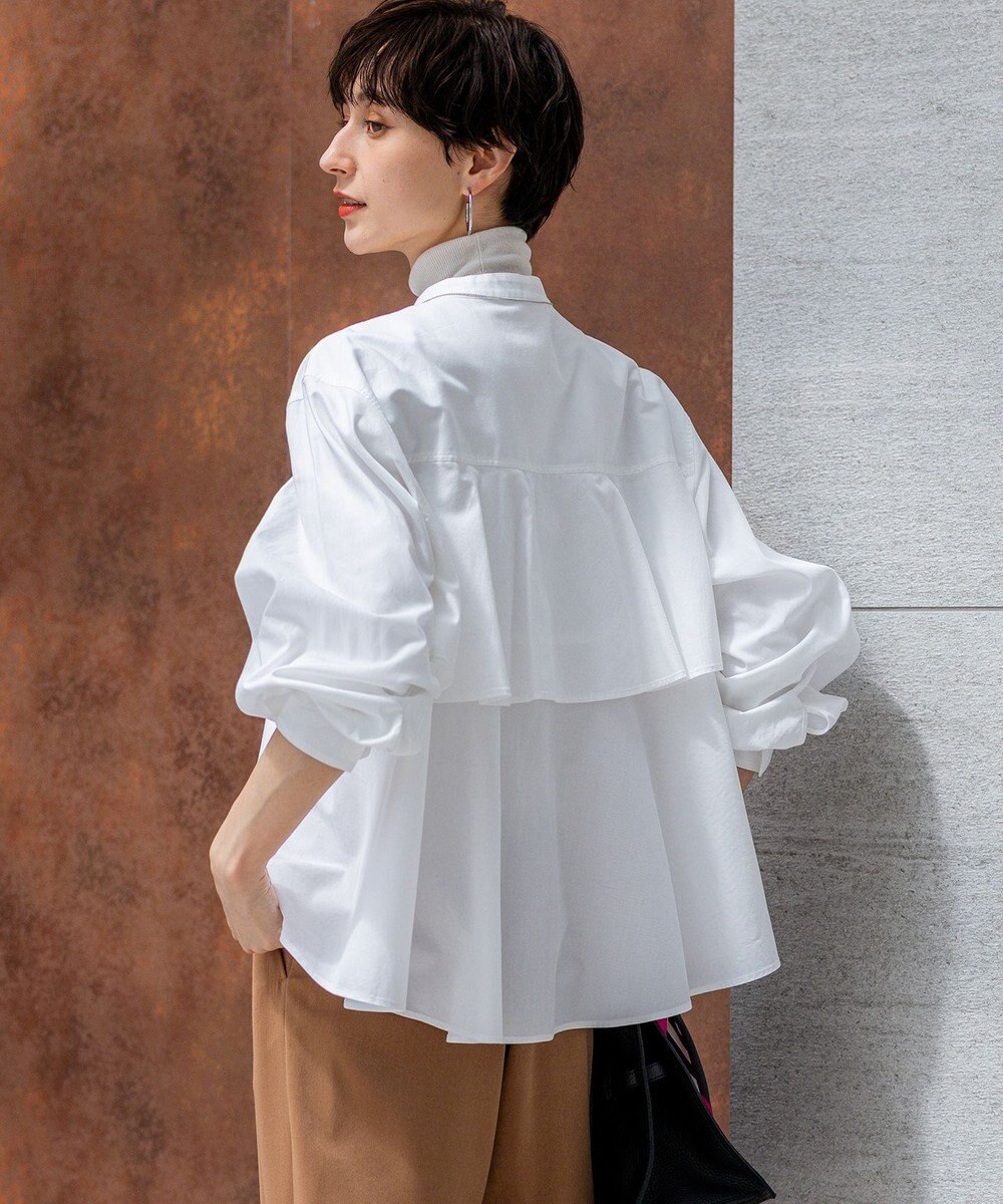 23区 L 【洗える】CANCLINI ティアードフリル ブラウス 