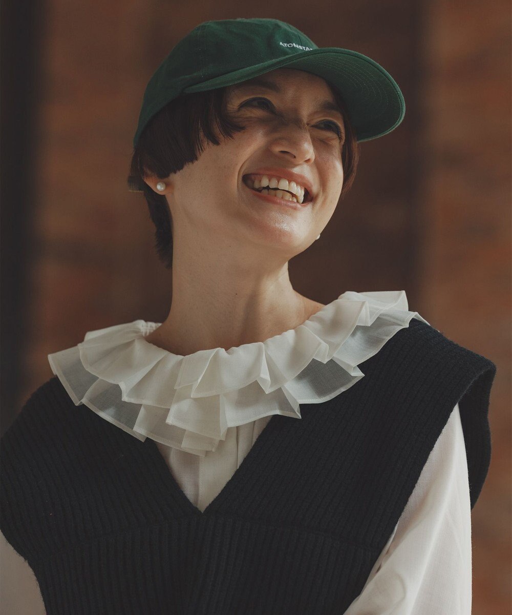 #Newans 【前後着用可能】【高山都さんコラボ】ビッグカラー２WAYブラウス 