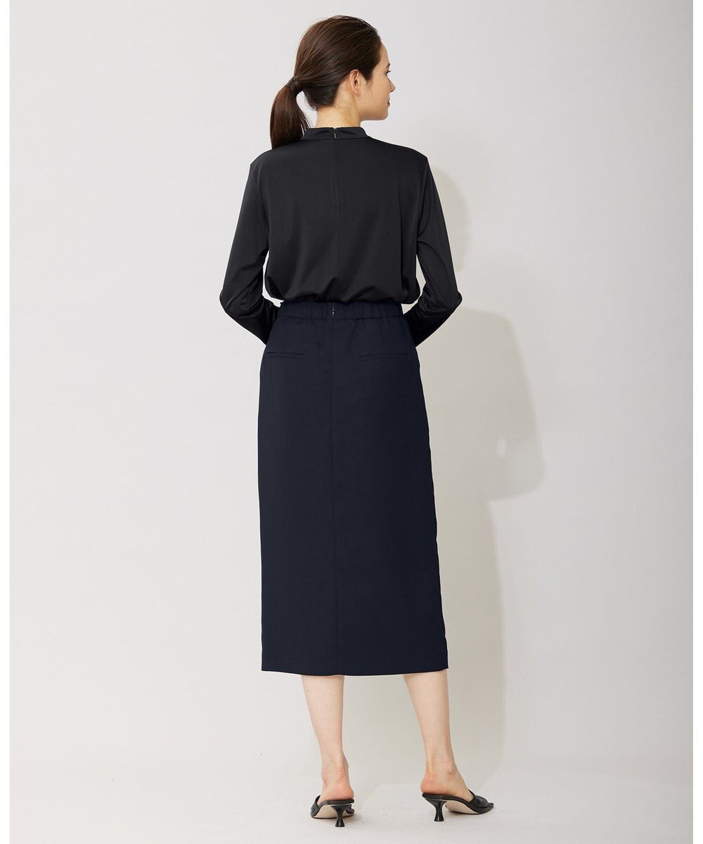 ICB L 【洗える】トリアセサテンスムース ボウタイ風プルオーバー 