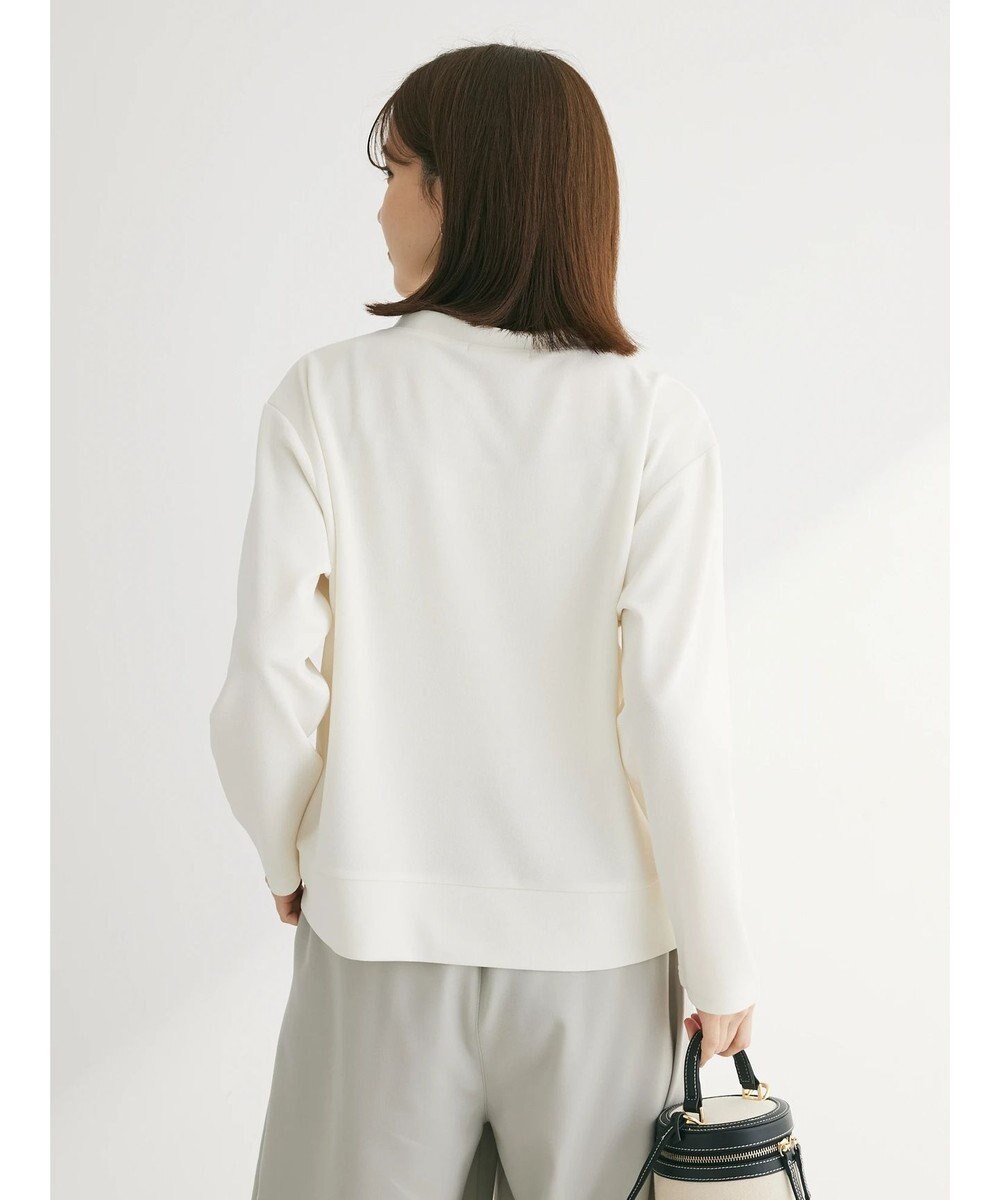 Green Parks カットジョーゼットドットボタンカーディガン 