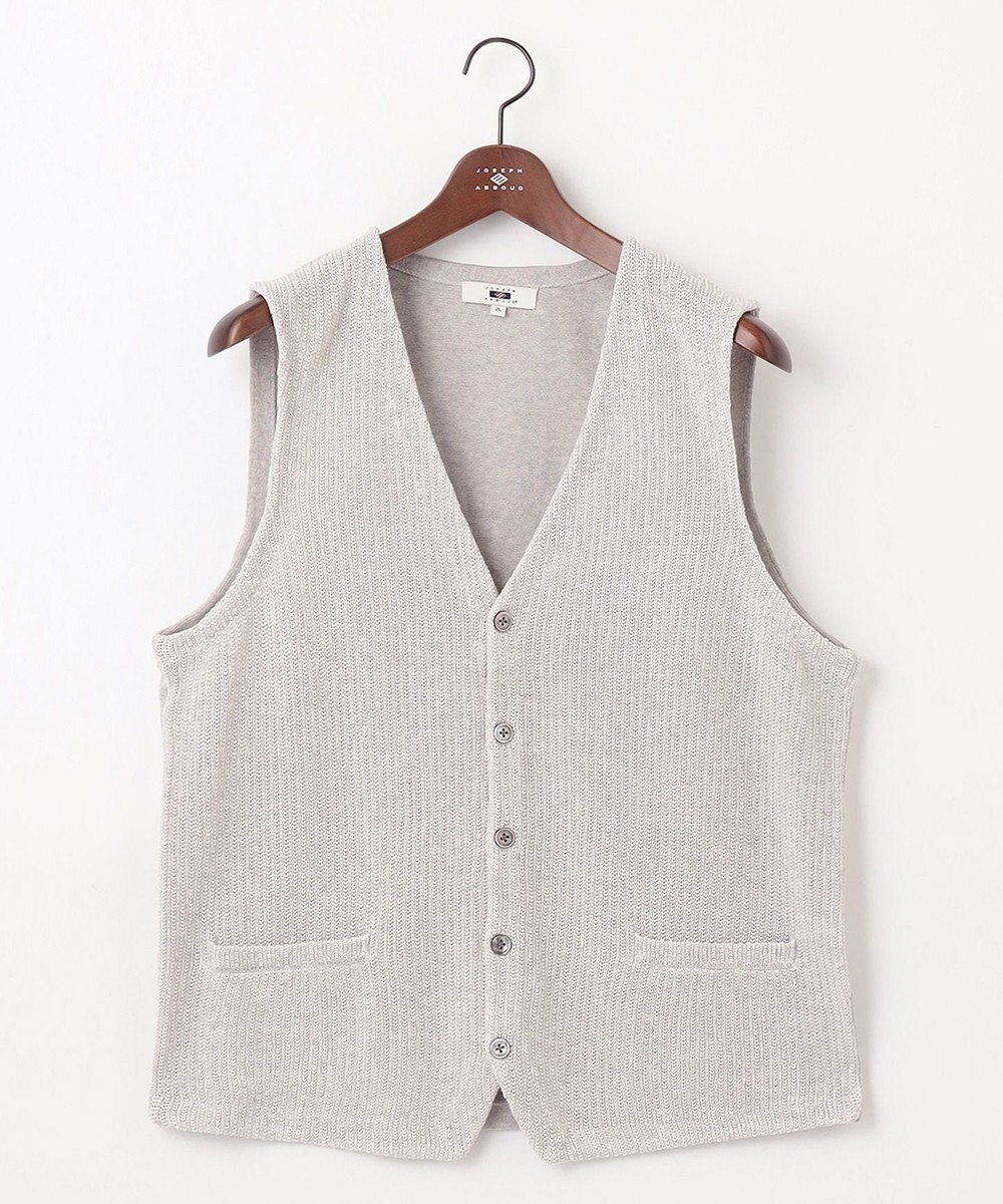 JOSEPH ABBOUD 【キングサイズ・洗える】ストローヤーン ニット ベスト 