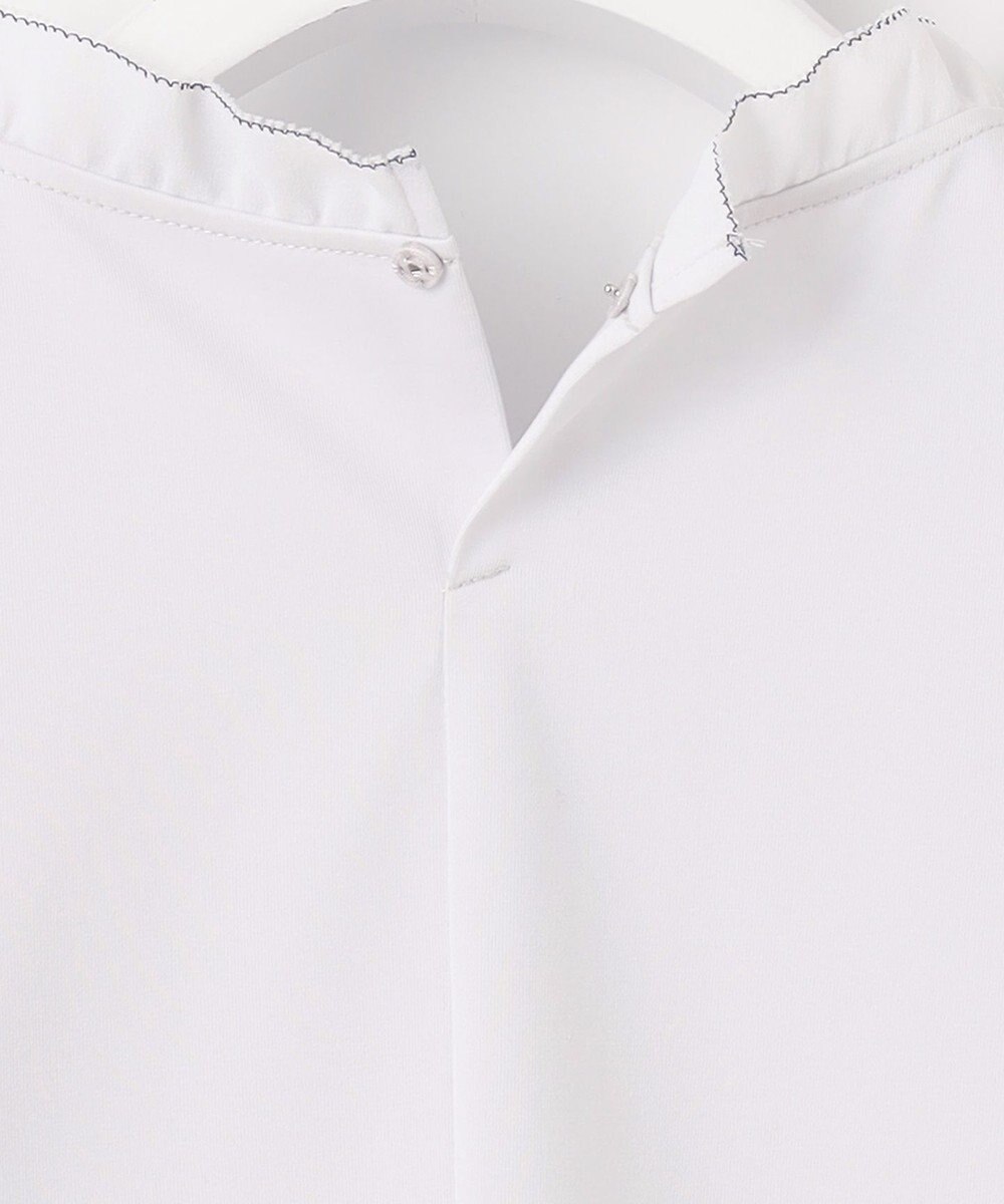 J.PRESS LADIES S 【吸水速乾】プレーティングジャージー フリル襟 カットソー 