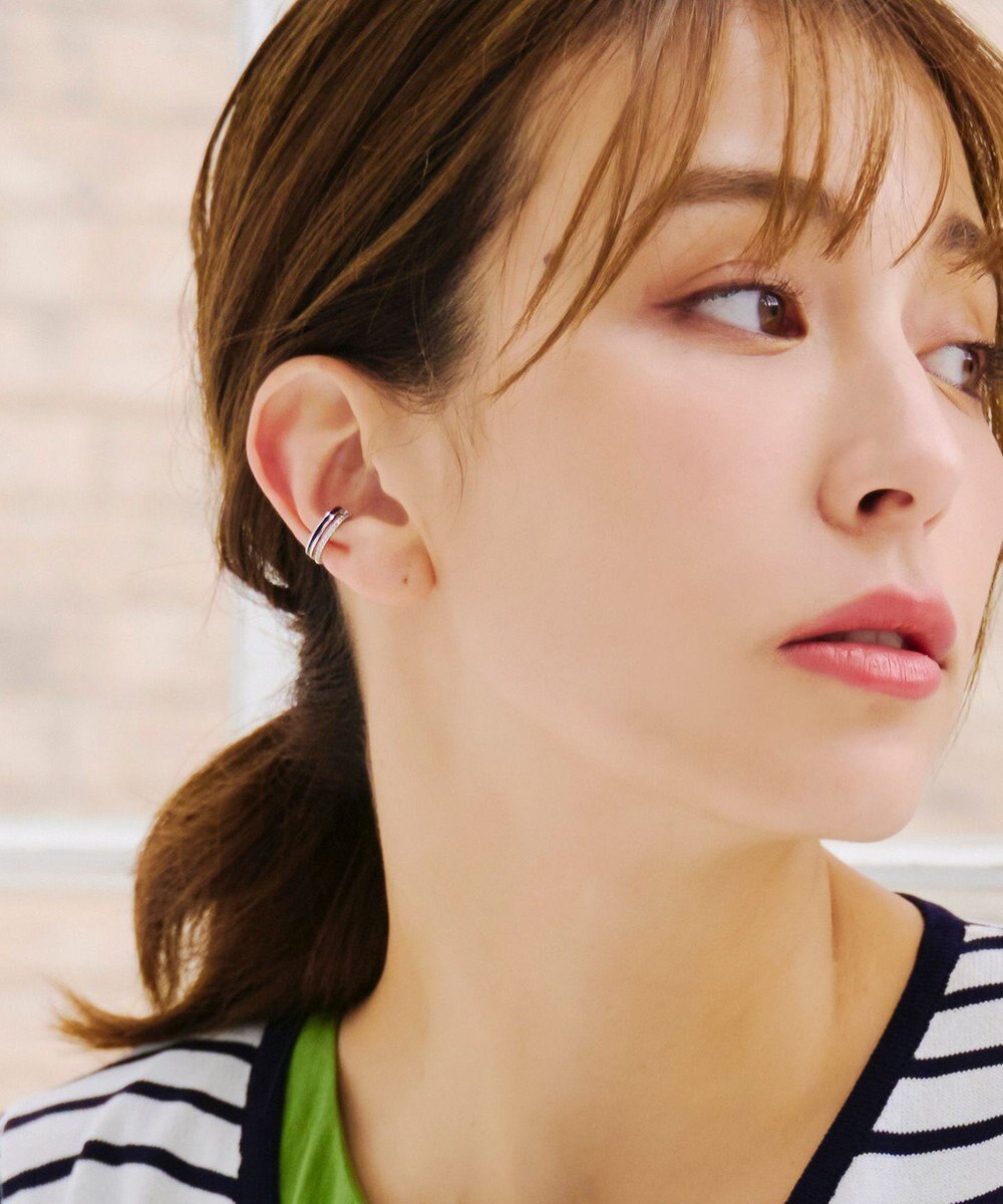 Tiaclasse 配色ラインイヤーカフ 