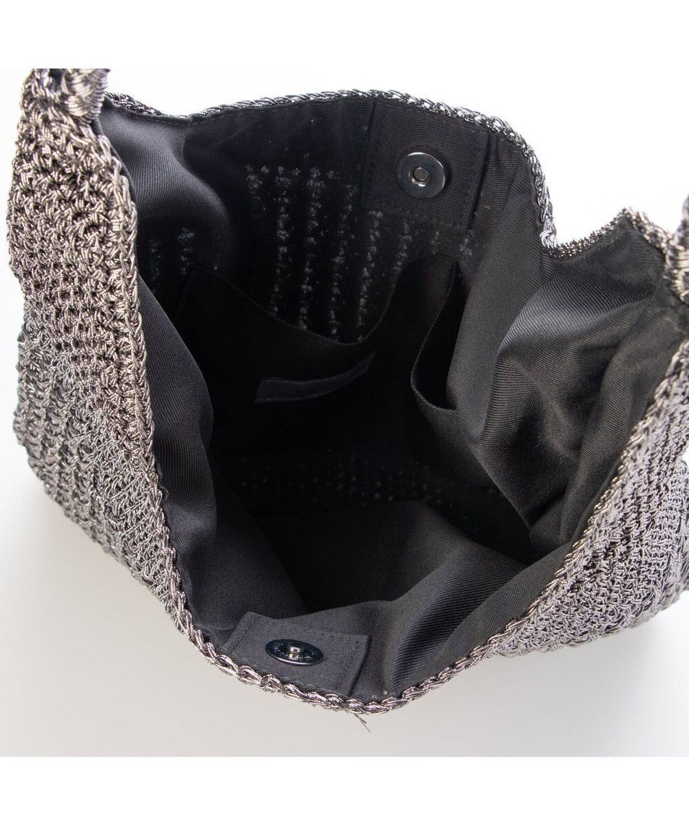 UNBILLION カシュカシュ cachecache / メタリックコード柄編みワンハンドルトート 