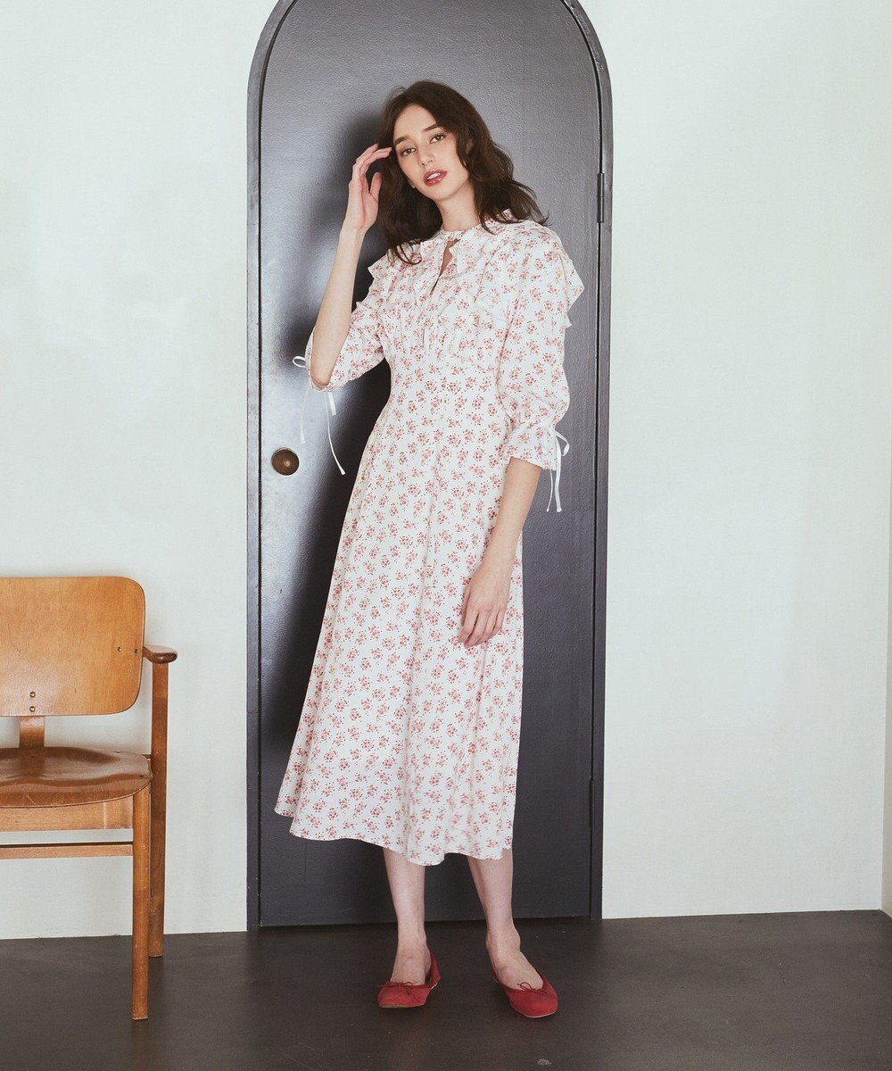 Maison de FLEUR フラワープリントワンピース 