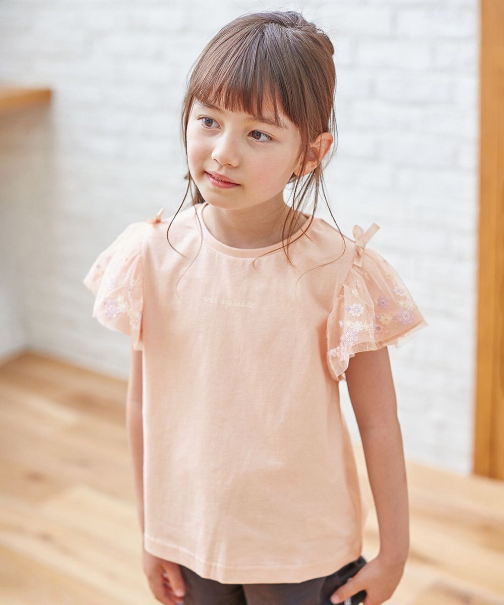 ANY KIDS フラワーチュール半袖Tシャツ 