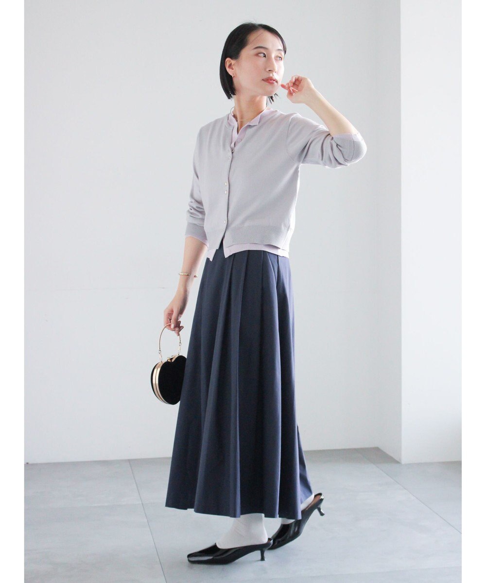 Te chichi 配色レイヤードカーディガン 