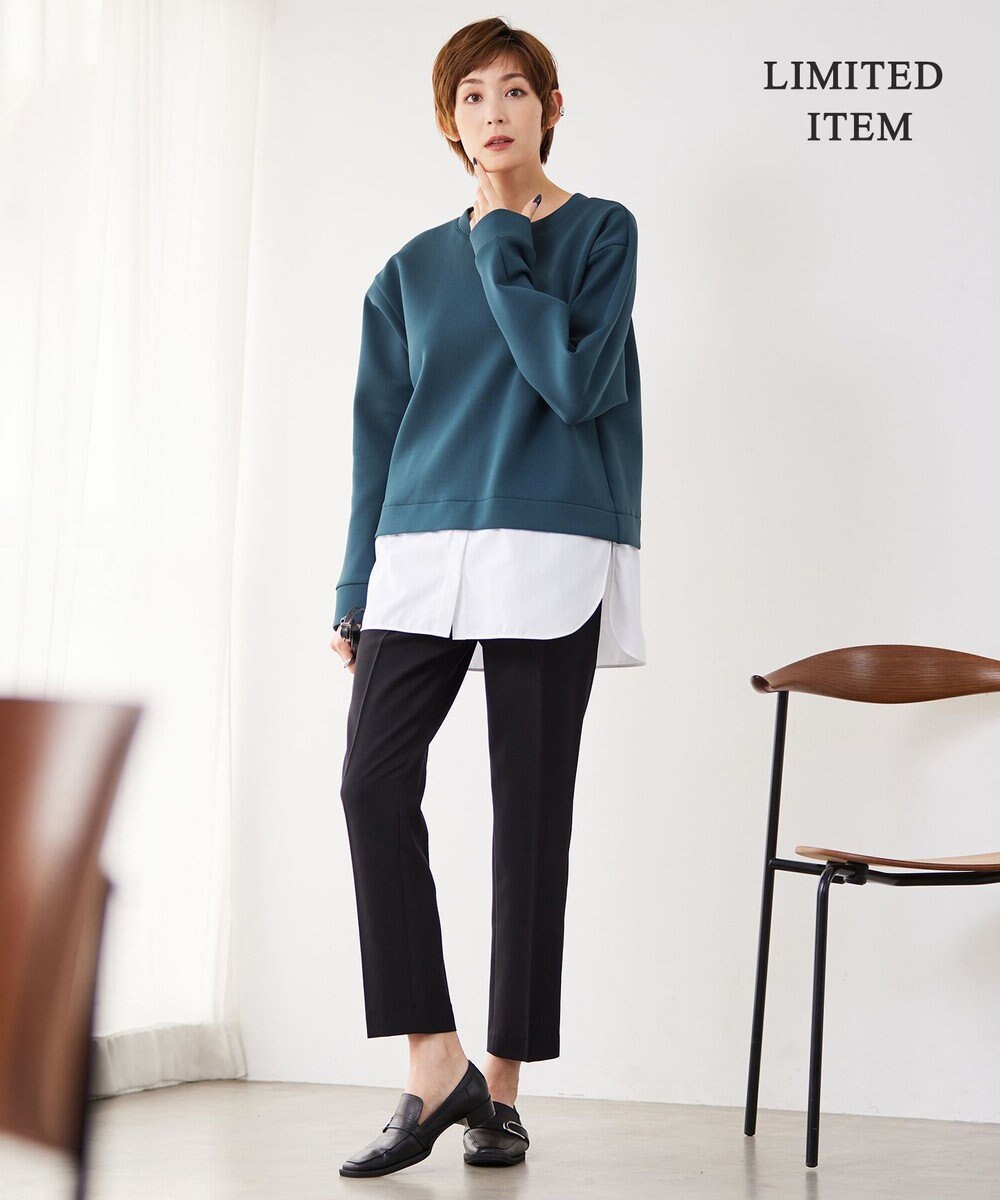 ICB 【WEB限定・洗える】 ヘヴィダンボール シャツコンビプルオーバー 