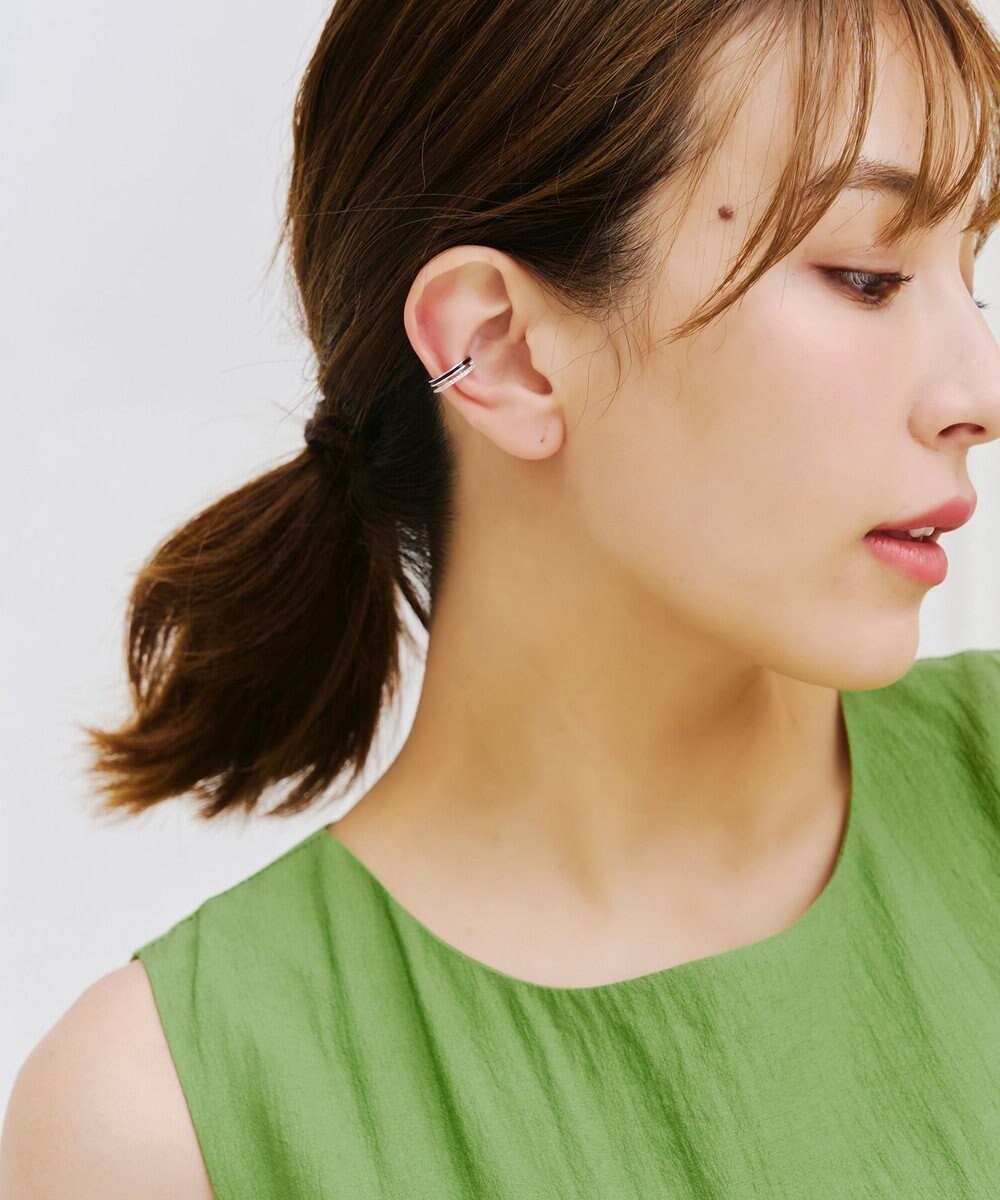 Tiaclasse 配色ラインイヤーカフ 