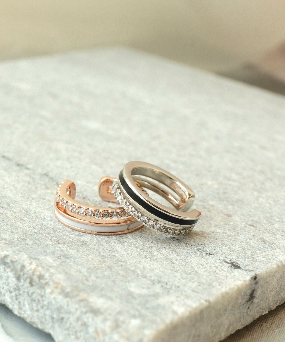 Tiaclasse 配色ラインイヤーカフ 