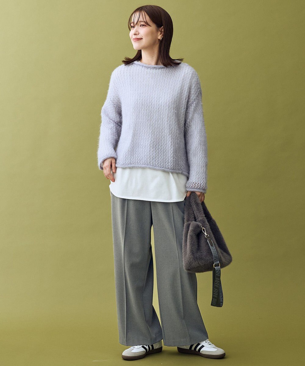 ANY レーシーネットニット 