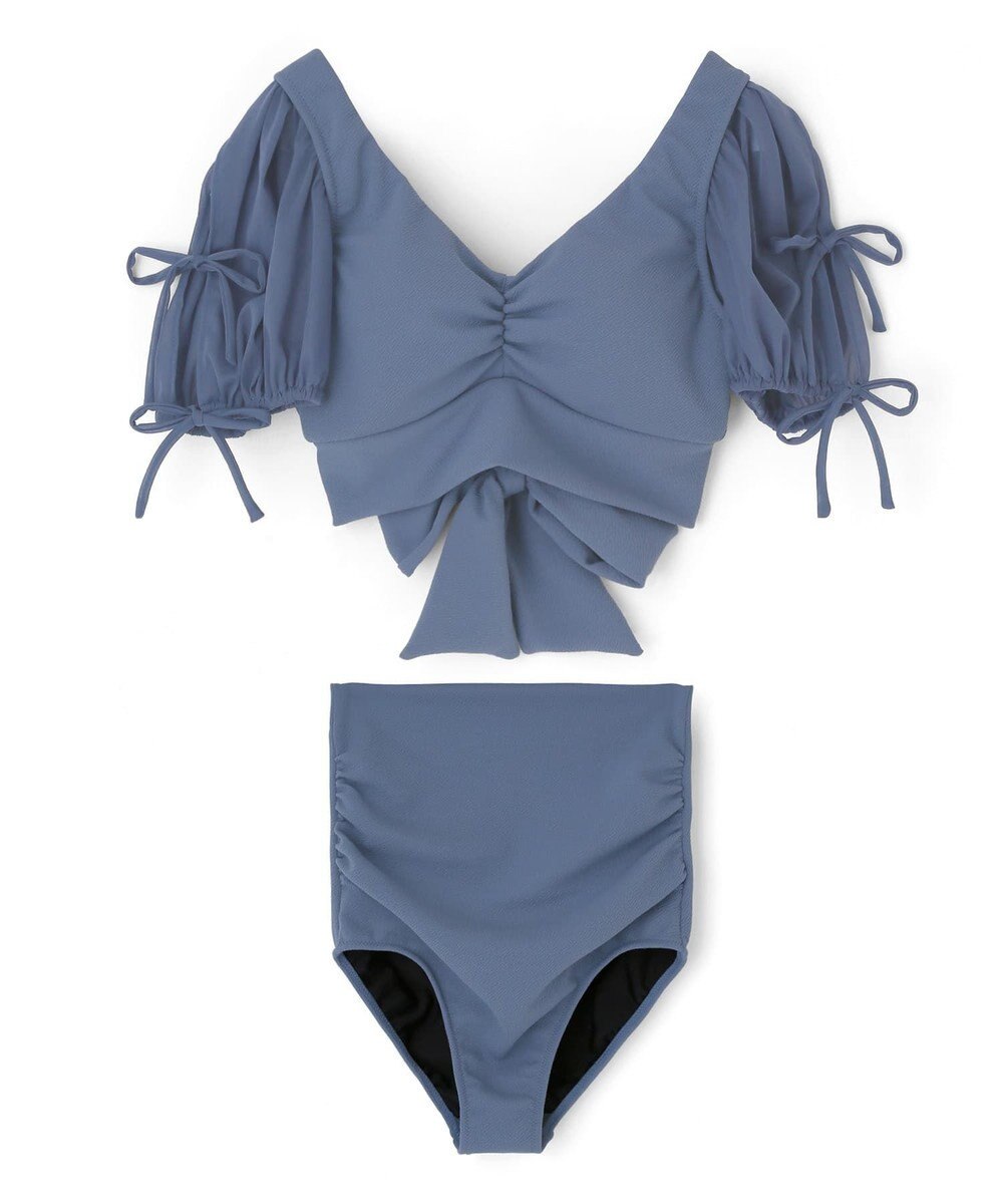 San-ai Resort（三愛水着楽園） 【San-ai Resort×PEACH JOHNコラボ】【ナイスバディ水着】パフスリーブワイヤービキニ　9M・11L　【San-ai Resort（サンアイリゾート）】 