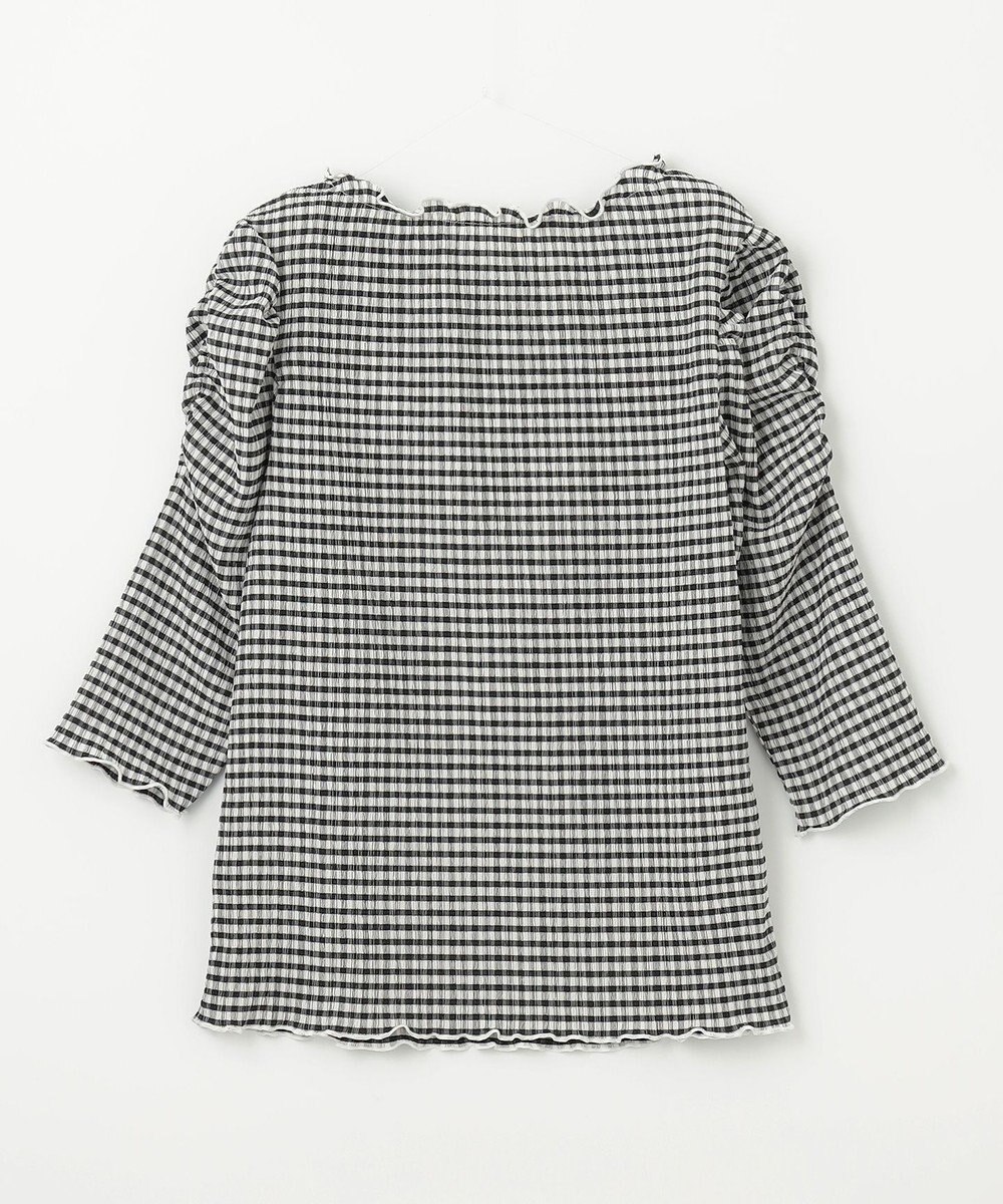 ANY KIDS シアー ギンガム 七分袖 Tシャツ 