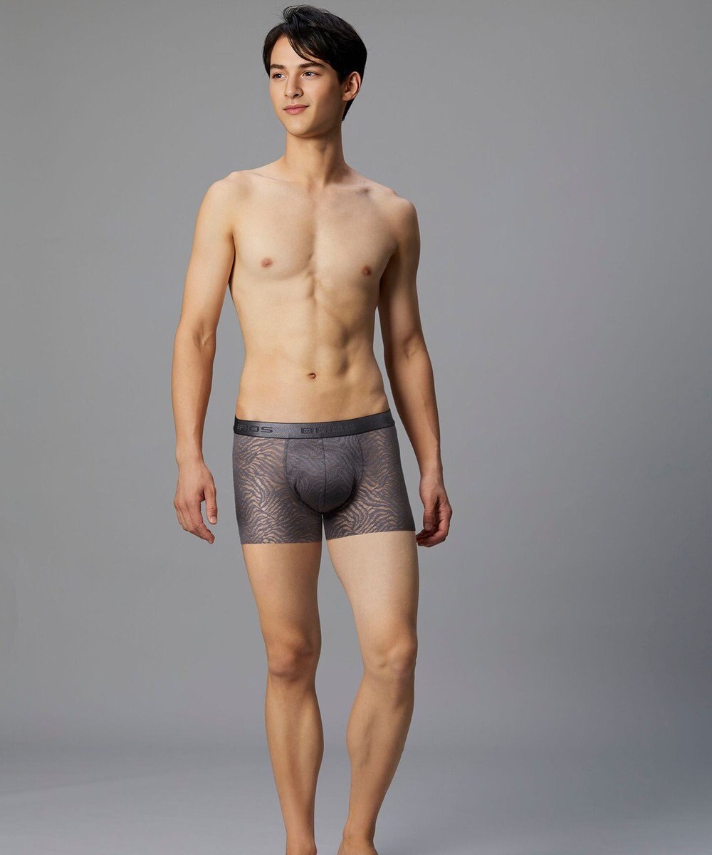 WACOAL MEN ボクサーパンツ【レースボクサー】フロント快適グラマラス 通気性 フリーなカッティング(裾部分) 前閉じ レース 下着 GT3341 /ブロス バイ ワコールメン 