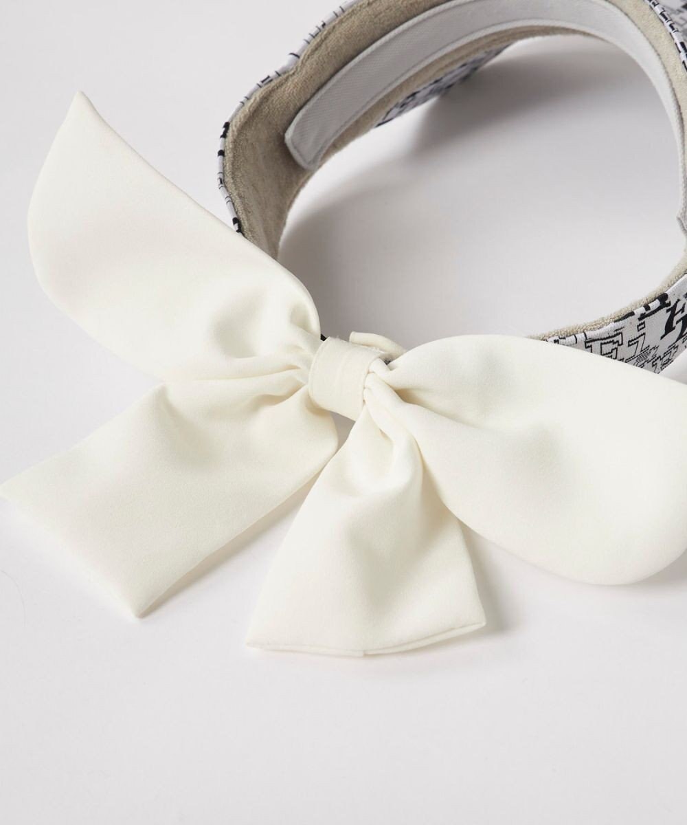 FILA GOLF／marie claire 【FILA GOLF】取り外し可能リボン付きサンバイザー 