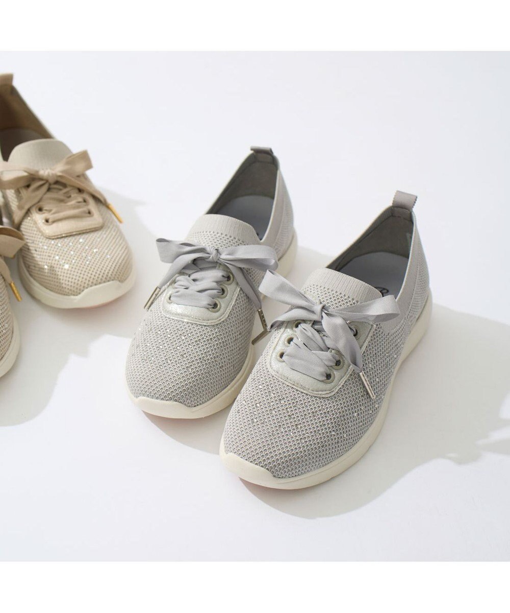 Riz raffinee <Riz raffinee>ラインストーンニットスニーカー 