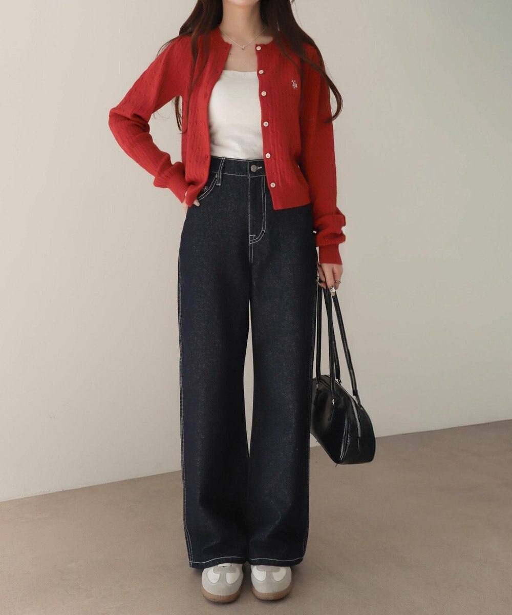 WEGO 【XS～Lサイズ展開/美脚】ストレートデニムパンツ 