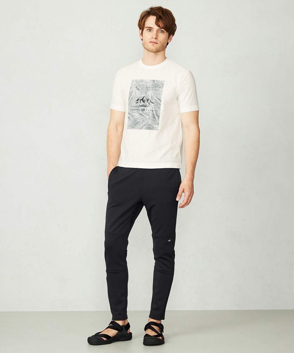 JOSEPH ABBOUD MOUNTAIN 【UNISEX】スラブリーフプリント Tシャツ 