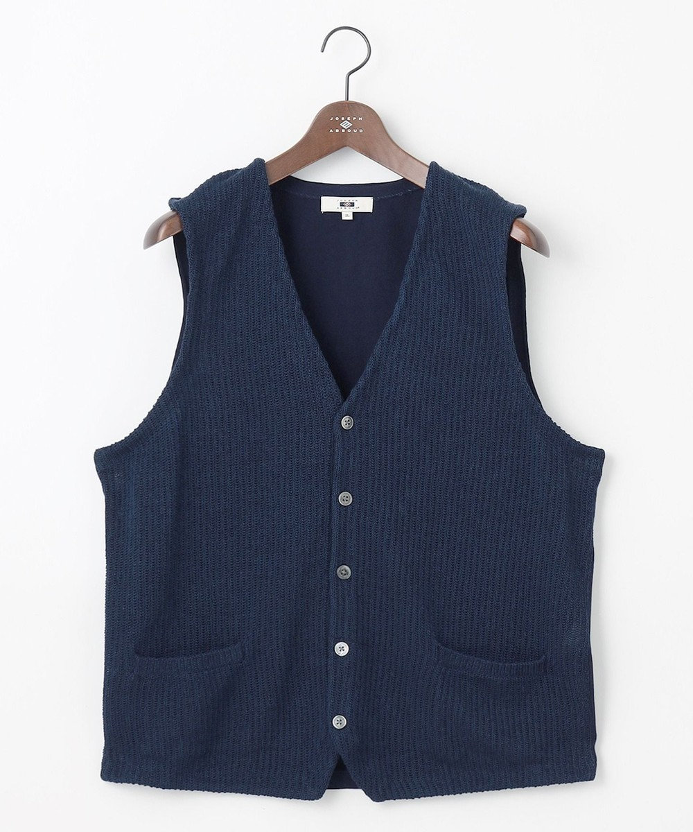 JOSEPH ABBOUD 【キングサイズ・洗える】ストローヤーン ニット ベスト 