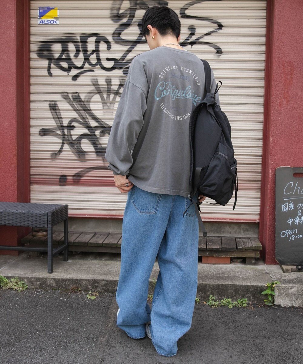 WEGO 【ユニセックス着用ITEM】ピグメントグラフィックT（LS） 