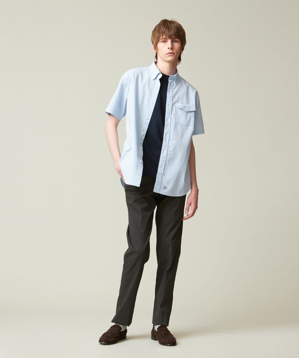 J.PRESS MEN 【KING SIZE】【クールマックス】サッカーストライプ／マイクロギンガムチェック シャツ/B.D 