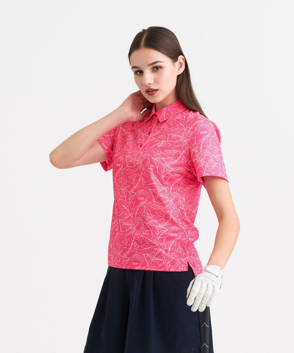 23区GOLF 【WOMEN】遮熱エイトムーブ リーフポロシャツ 