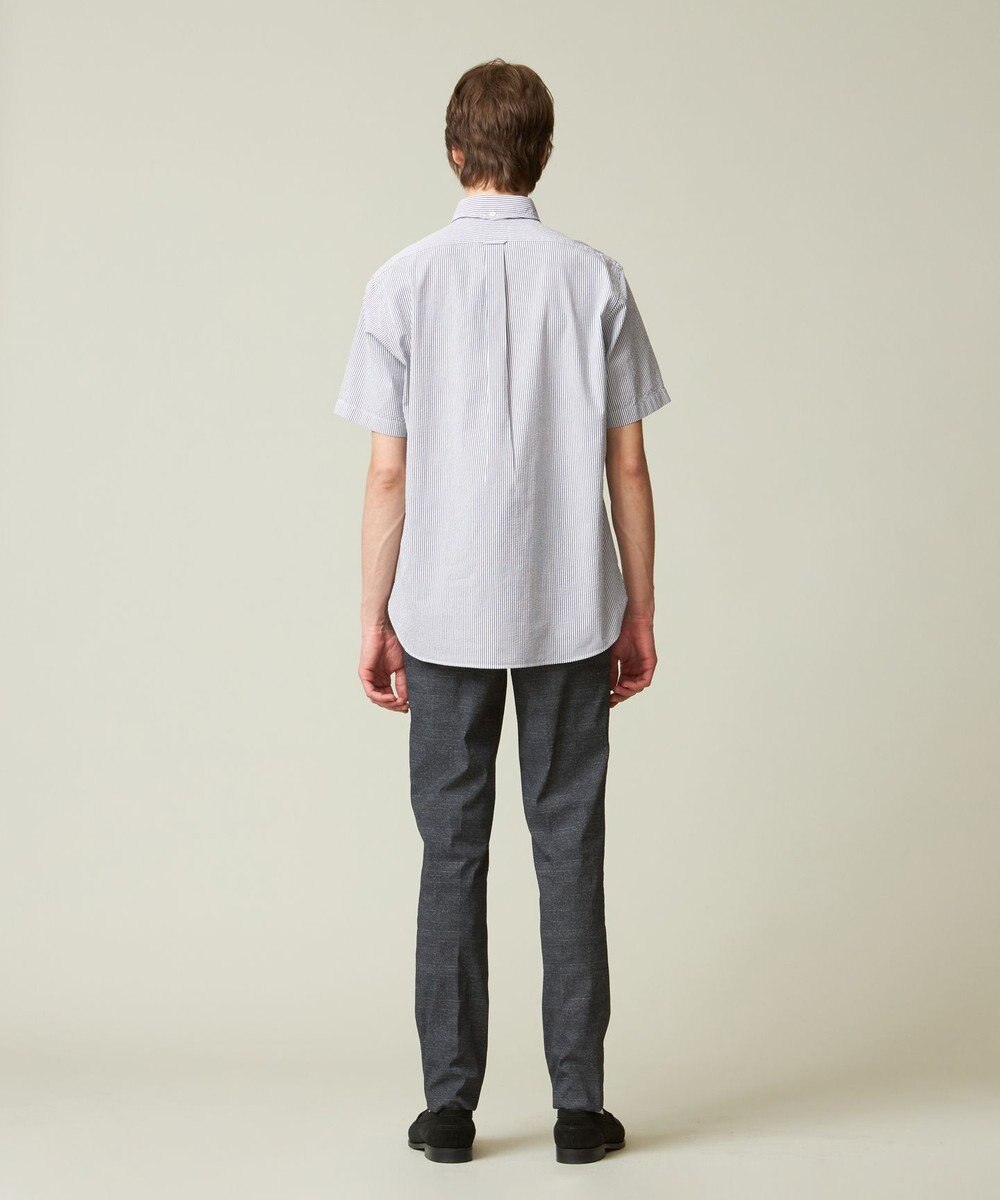 J.PRESS MEN 【クールマックス】サッカーストライプ／マイクロギンガムチェック シャツ/B.D 