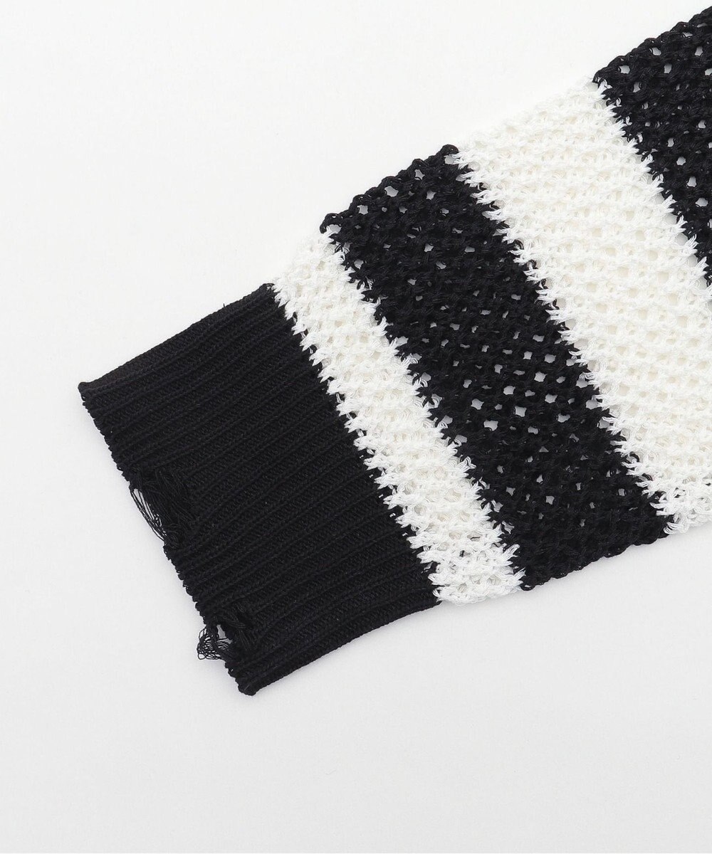 WEGO ダメージボーダーショートニット 