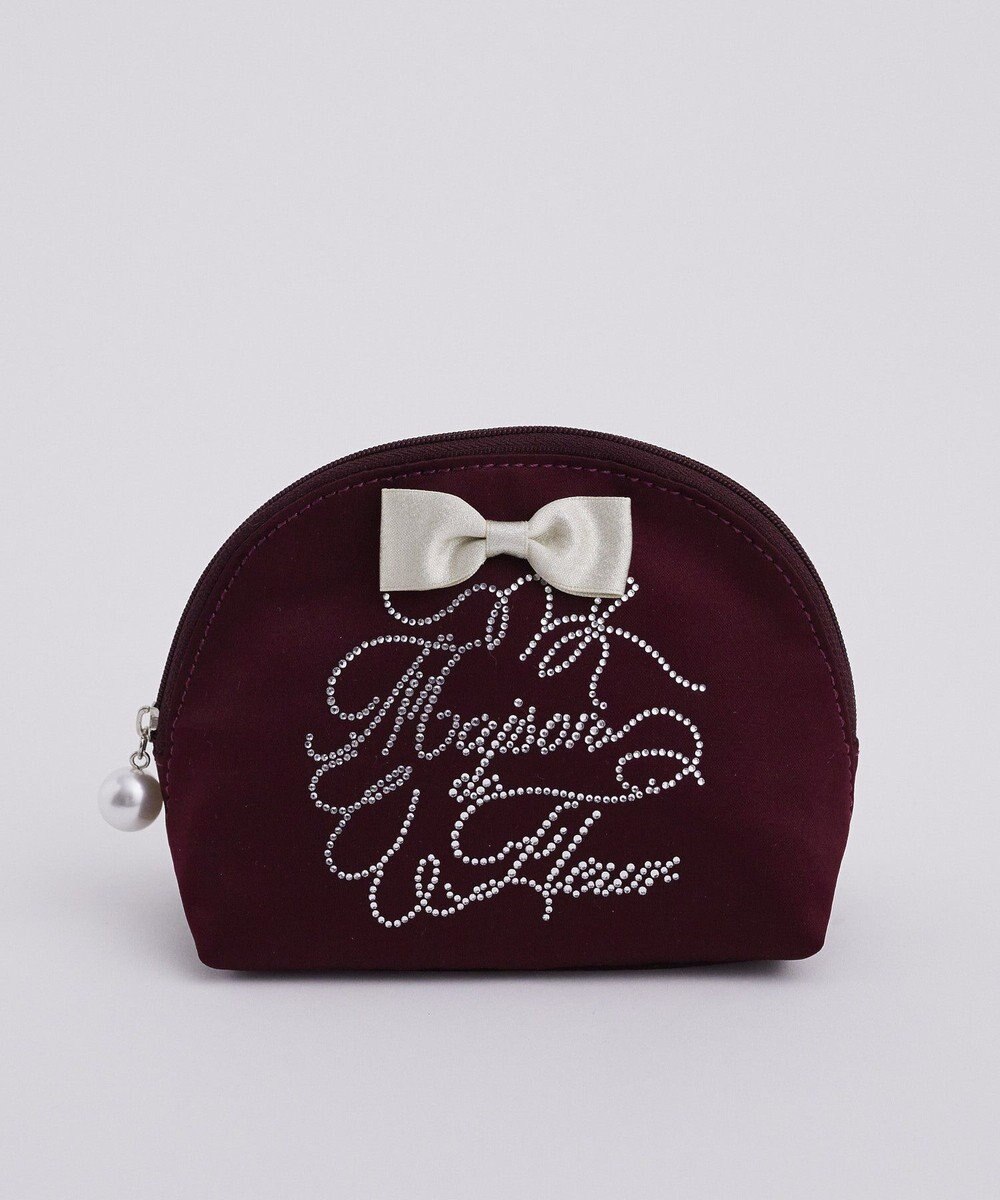 Maison de FLEUR シャイニーリボンラウンドポーチ 