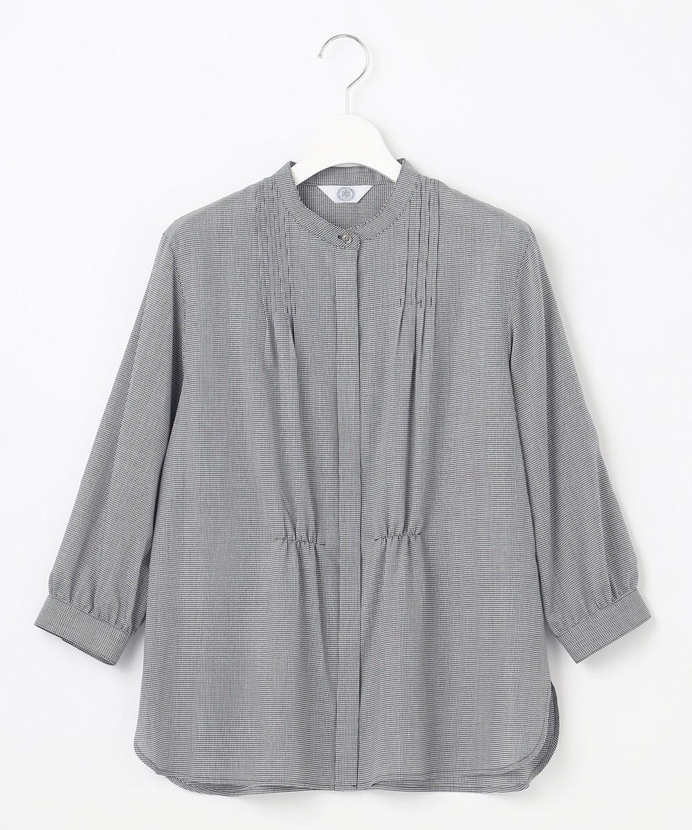 J.PRESS LADIES L 【洗える】ウォッシャブルキュプラツイル バンドカラー ブラウス 