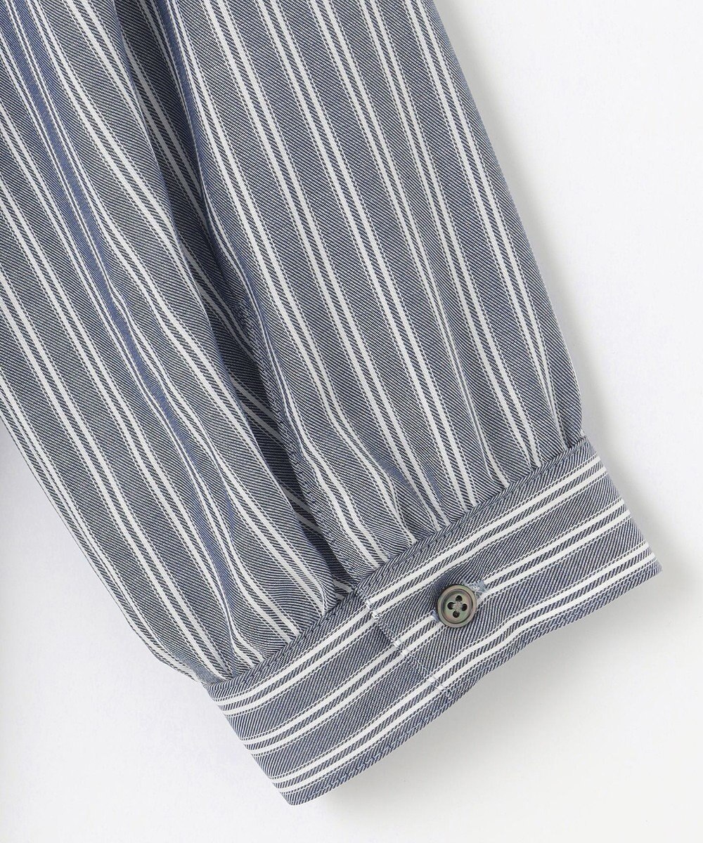 J.PRESS LADIES L 【洗える】ウォッシャブルキュプラツイル バンドカラー ブラウス 