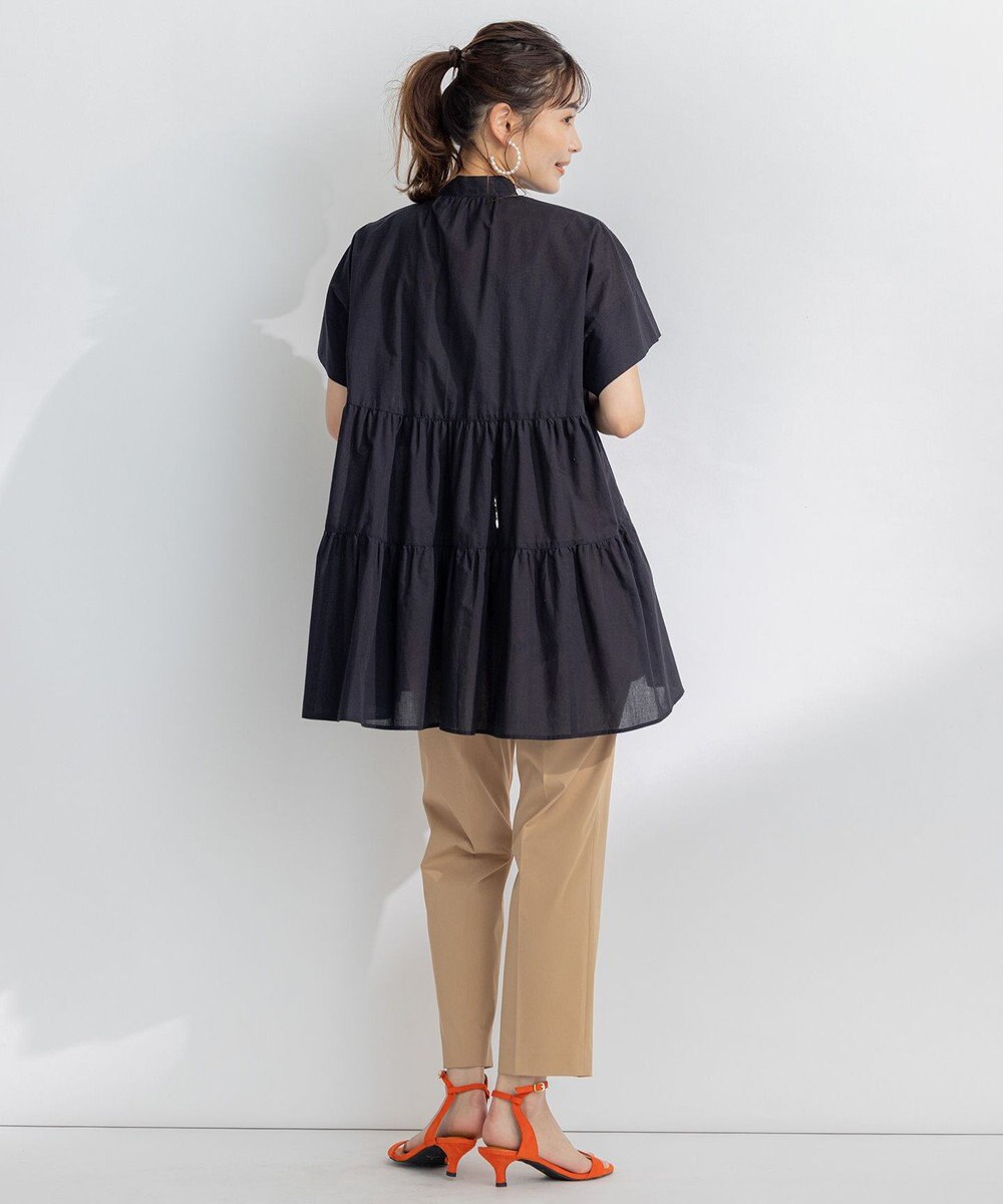 組曲 【ストレッチ・イージーケア】ハイウエストチノ パンツ 