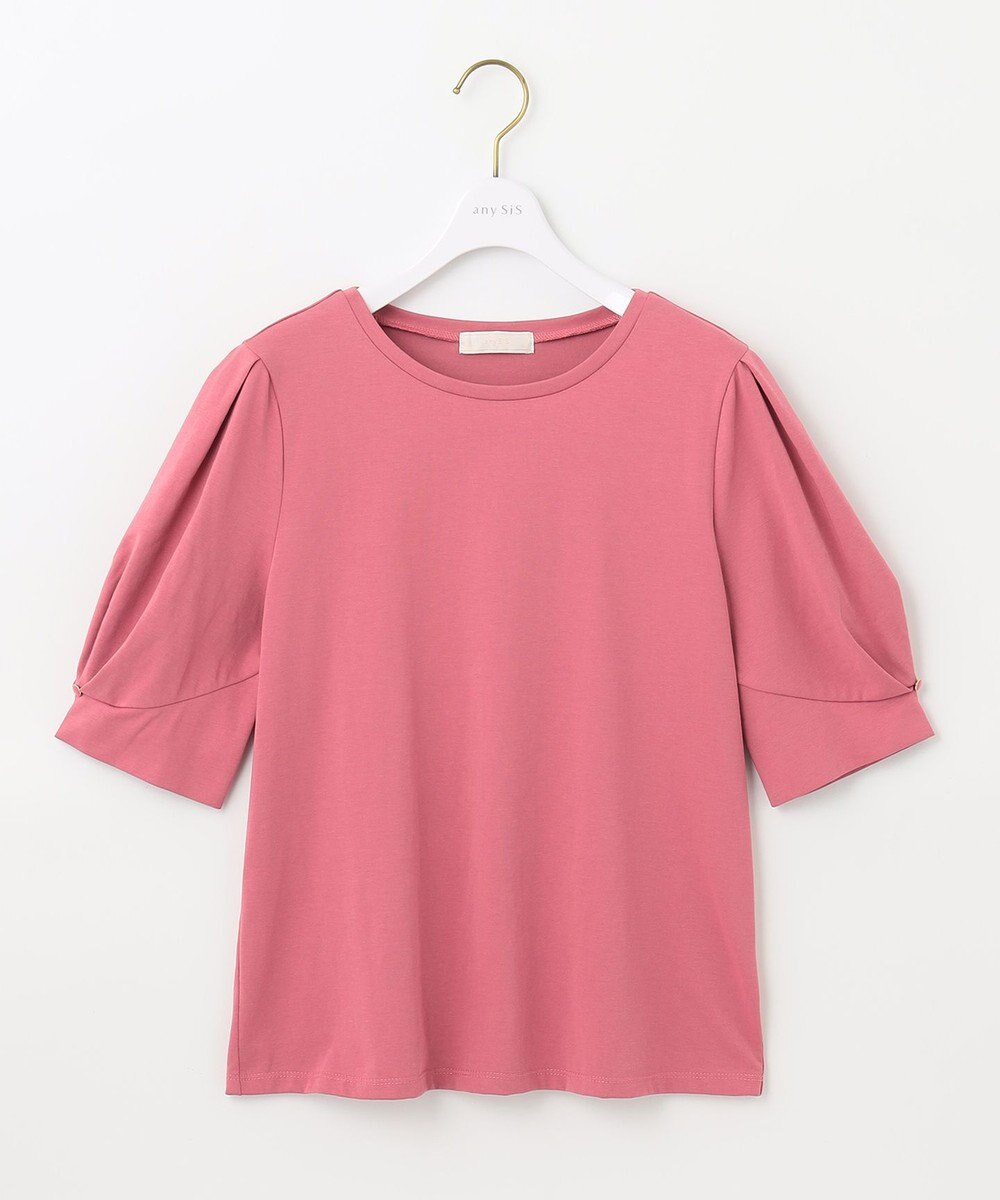 ANY SIS 【UVケア】プレーティングジャージー タックスリーブ カットソー 