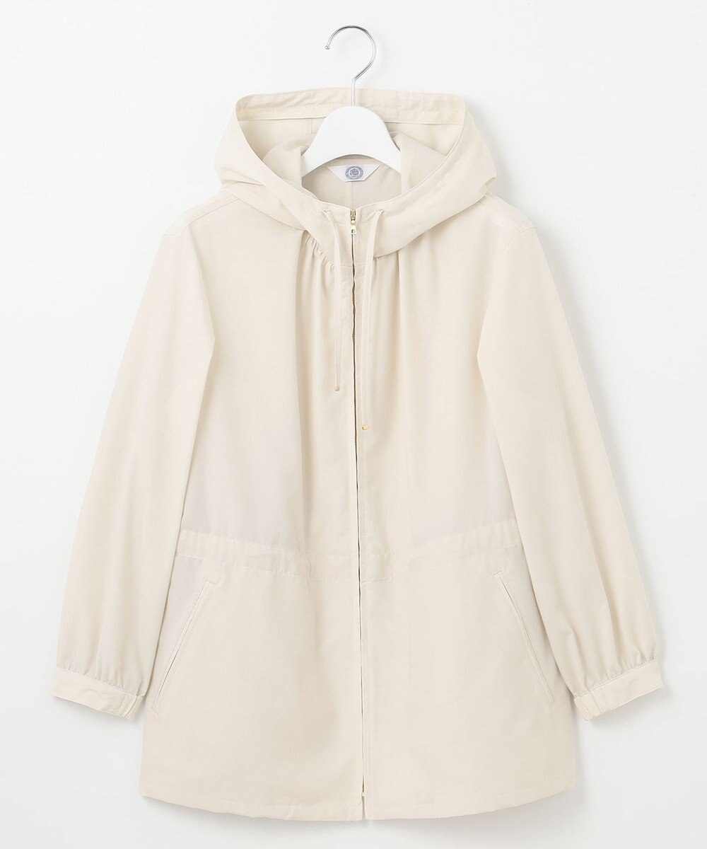 J.PRESS LADIES L 【洗える】80/1スパンタイプライター フーデッド アウター 