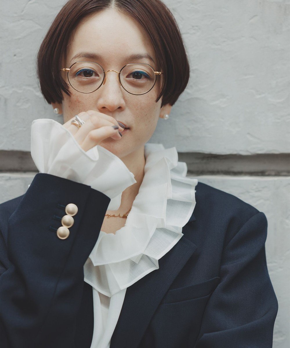 #Newans 【前後着用可能】【高山都さんコラボ】ビッグカラー２WAYブラウス 