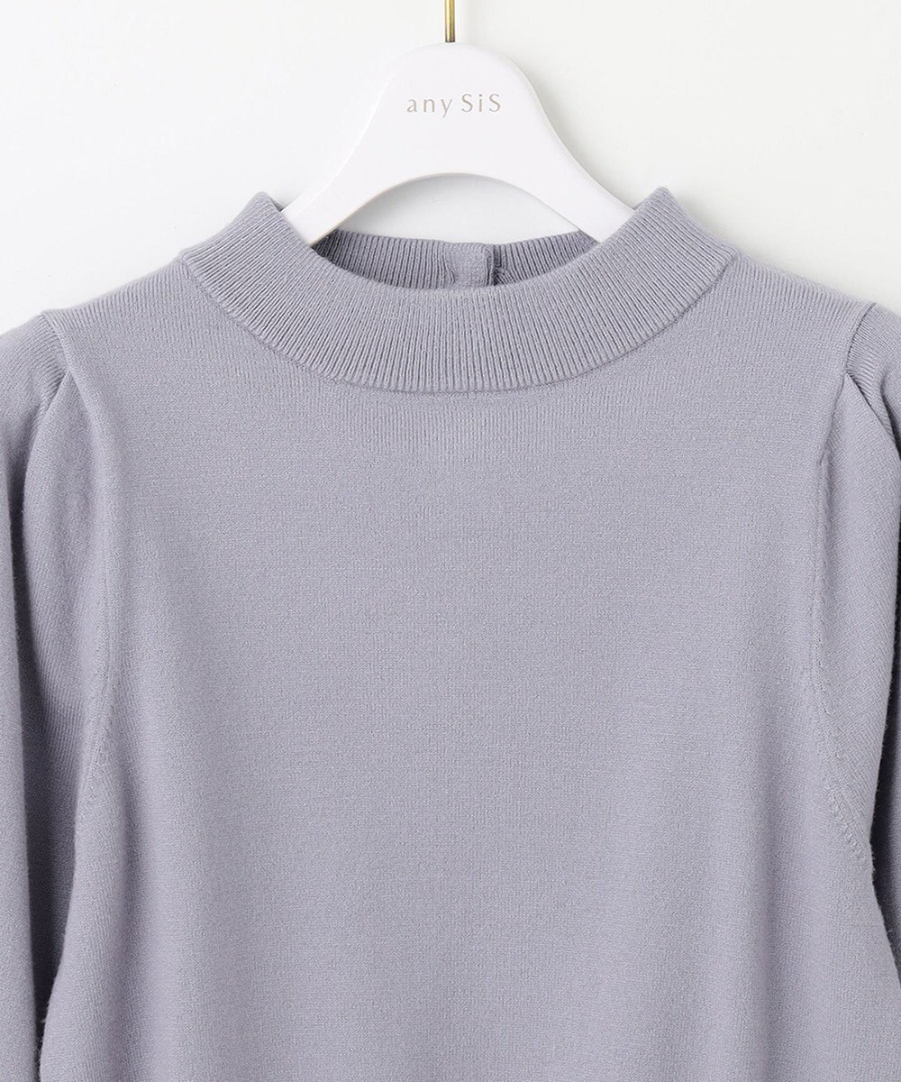 ANY SIS S 【低身長企画】バックパール調ポイント ニット 