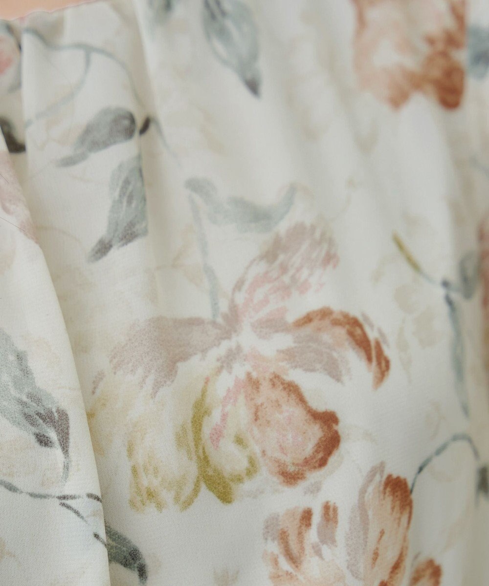 Tiaclasse 大花柄シフォンワンピース 